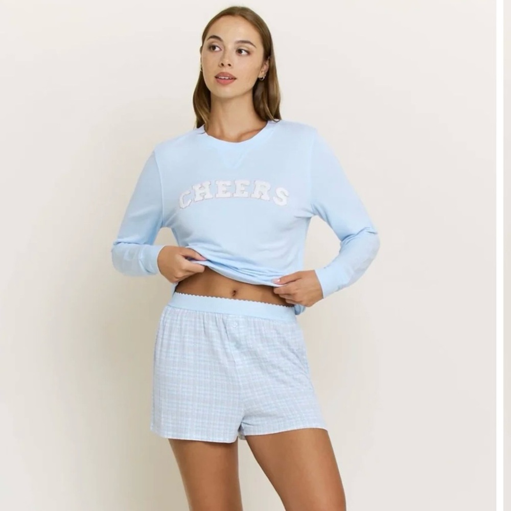 🎄🥂Honeydew Intimates Light Blue 'Cheers' Pajama Set - NWT | S & M |🎄🥂